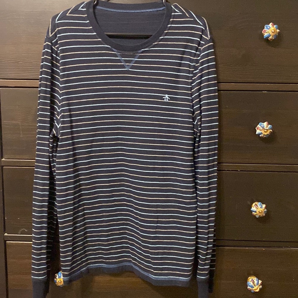 Stripes long sleeve knit tee